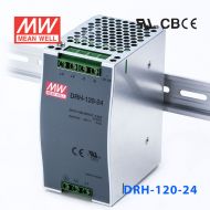DRH-120-24 120W 24V5A 高电压单相输入单路输出DIN导轨安装明纬开关电源