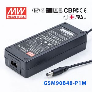 GSM90B48-P1M 90W 48V1.87A输出明纬高能效医疗型外置桌面型电源适配器