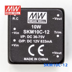 SKM10C-12 10W 36~75V 转 12V 833mA 非稳压单路输出DC-DC模块电源