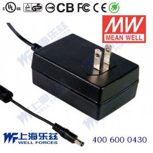 GS18U48-P1J 18W 48V0.375A 输出绿色能源明纬墙插电源适配器(美式插头) 