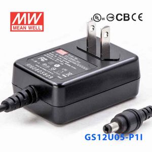 GS12U05-P1I 10W 5V2A 输出绿色能源明纬墙插电源适配器(美式插头) 