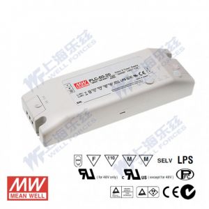 PLC-60-12  60W  12V 5A  端子台接线恒压+恒流PFC塑壳防水LED电源(恒压恒流值可设定) 