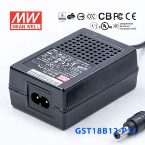 GST18B12-P1J  18W 12V1.5A高效能低空载损耗绿色节能桌上型适配器