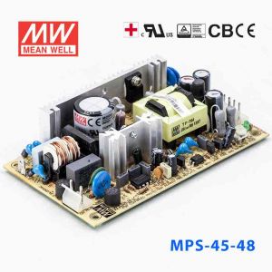 MPS-45-48 45W 48V1A 单路输出微漏电医用无外壳明纬开关电源