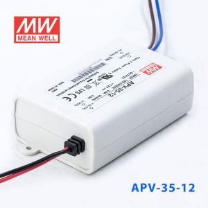 APV-35-12   35W   12V   3A明纬牌恒压输出防水塑壳LED照明电源  