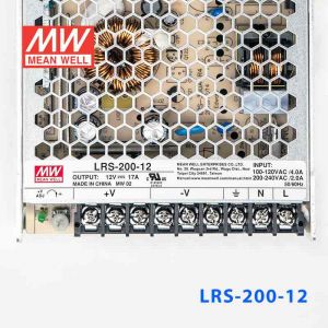 LRS-200-12 200W 12V17A输出（输入电压开关选择型)明纬超薄高性能开关电源