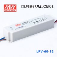 LPV-60-12    60W   12V   5A明纬牌恒压输出IP67防水塑壳LED照明电源