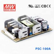 PSC-100A 100W 13.8V7A 单路输出带浮充电直流UPS裸板明纬安防电源