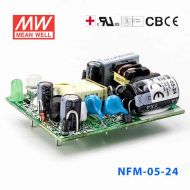 NFM-05-24  5W  24V 0.23A  微漏电PCB板单路输出板上插装型医用明纬开关电源