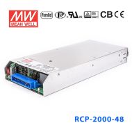 RCP-2000-24  2000W  24V 输出带PFC功能明纬1U机架电源模组 