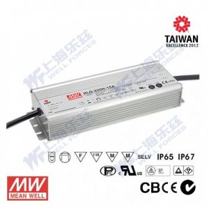 HLG-320H-30  320W  30V 10.7A 强耐环境恒压+恒流PFC高效铝壳IP67防水LED电源(引线接线) 
