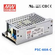 PSC-60A-C 60W 13.8V4.3A 单路输出带浮充电直流UPS裸板加外壳明纬安防电源