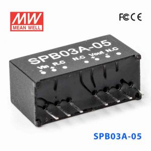 SPB03A-05  3W  9~18V  输入 5V  稳压单路输出明纬DC-DC转换模块电源