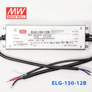 ELG-150-12B  120W  12V 10A  B型(0～10V/PWM/电阻调光)/铝壳IP67/100～305Vac输入)明纬PFC防水LED电源
