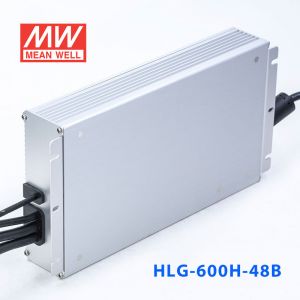 HLG-600H-48B  600W  48V 12.5A  强耐环境恒压+恒流PFC高效铝壳IP67防水LED电源(控制线三合一调光)