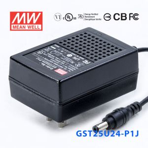 GST25U24-P1J 25W 24V1.04A高效能低空载损耗绿色节能美规适配器