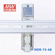 NDR-75-48 75W 48V1.6A单路输出明纬超薄型导轨安装电源