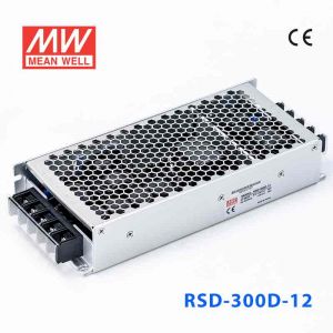 RSD-300D-12  300W  57.6-154V 输入 12V 25A  铁路用外壳型单路输出DC-DC转换明纬开关电源
