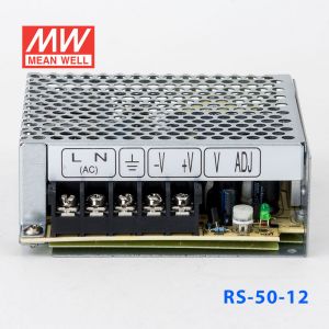 RS-50-12 50W 12V4.2A 单路输出明纬开关电源(G3系列-高性能内置有外壳) 