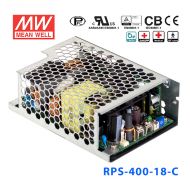 RPS-400-18-C 400W 18V 22.3A  单路输出PFC微漏电流低空载损耗机壳型医用明纬开关电源