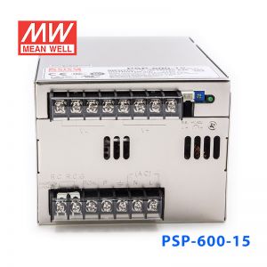 PSP-600-15  600W  15V 40A  单路输出带功率因素校正可并联明纬开关电源