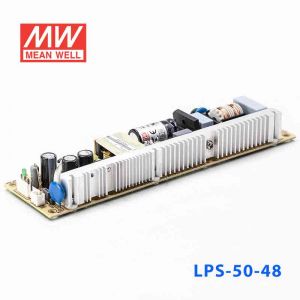 LPS-50-48  50W  48V 1.1A  单路输出无外壳窄条PCB板明纬开关电源