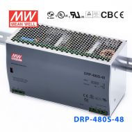 DRP-480S-48 480W 48V10A 单路输出DIN导轨安装带PFC功能明纬开关电源