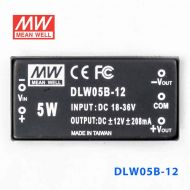DLW05B-12  5W  18~36V  输入  ±12V  稳压双路输出明纬DC-DC转换模块电源