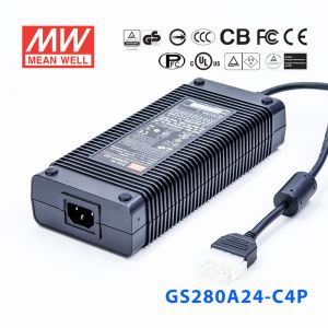 GS280A24-C4P 280W 24V11.67A 输出绿色能源明纬电源适配器(三线插口)
