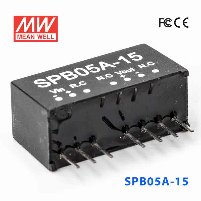 SPB05A-15  5W  9~18V  输入 15V  稳压单路输出明纬DC-DC转换模块电源