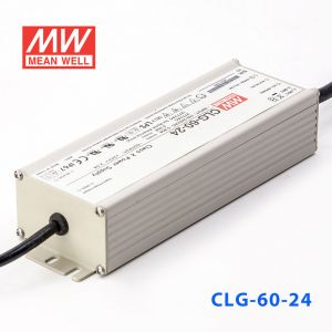 CLG-60-24    60W    24V   2.5A 恒压+可改恒流有PFC铝壳明纬IP67防水LED电源