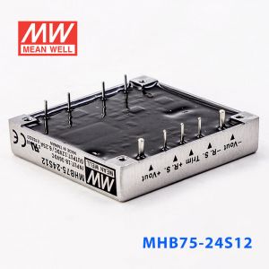 MHB75-24S12 75W 18~36V 输入 12V6.25A稳压单路输出明纬DC-DC转换模块电源 