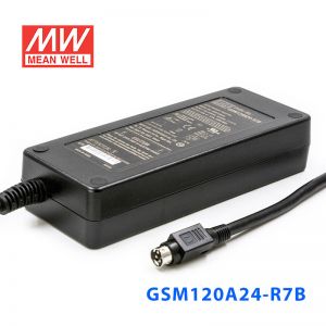 GSM120A24-R7B 120W 24V5A输出明纬高能效医疗型外置桌面型电源适配器