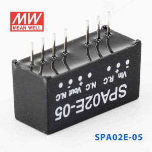 SPA02E-05  2W  4.5~9V  输入 5V  稳压单路输出明纬DC-DC转换模块电源