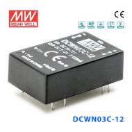 DCWN03C-12 3W 36~72V 转 ±12V 125mA 非稳压双路输出DC-DC模块电源