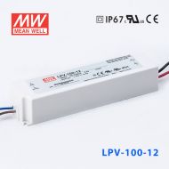 LPV-100-12   100W   12V   8.5A 明纬牌恒压输出IP67防水塑壳LED照明电源