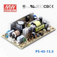 PS-45-13.5  45W  13.5V 3.3A  单路输出无外壳PCB板明纬开关电源