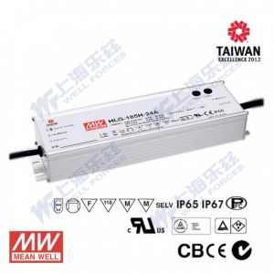HLG-185H-12D  185W  12V 13A  强耐环境恒压+恒流PFC高效铝壳IP67防水LED电源(定时调光功能) 