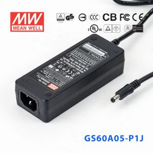 GS60A05-P1J 60W 5V6A 输出绿色能源明纬电源适配器(三线插口)