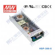 HSP-300-5 300W 5V60A输出带PFC功能超薄明纬显示屏专用电源