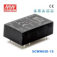 SCWN03E-15 3W 4.5～9V 转 15V 0.2A 非稳压单路输出DC-DC模块电源