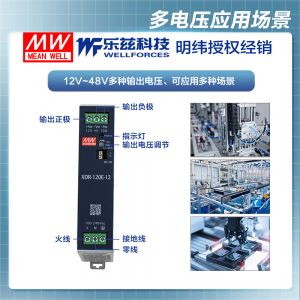 明纬120W导轨电源XDR-120E-48经济超薄AC-DC工业国际安规48V 2.5A输出