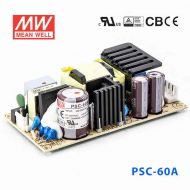 PSC-60A 60W 13.8V4.3A 单路输出带浮充电直流UPS裸板明纬安防电源
