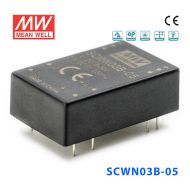 SCWN03B-05 3W 18～36V 转 5V 0.6A 非稳压单路输出DC-DC模块电源
