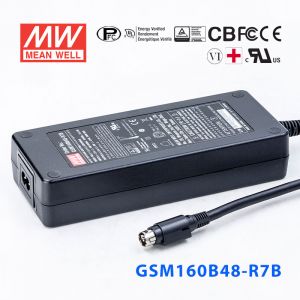 GSM160B48-R7B 160W 48V3.34A输出明纬高能效医疗型外置桌面型电源适配器