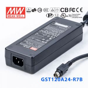 GST120A24-R7B 120W 24V5A高效能低空载损耗绿色节能桌上型适配器
