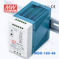 MDR-100-48 100W 48V2A 单输出低空载损耗DIN导轨型明纬电源