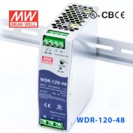 WDR-120-48 120W 48V2.5A 输出PFC高效率高输入电压DIN导轨电源