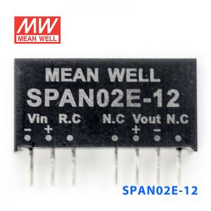 SPAN02E-12 2W 4.5~9V 转 12V 167mA非稳压单路输出DC-DC模块电源