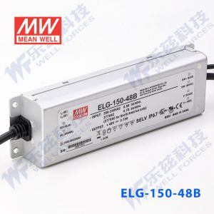 ELG-150-48B  150W  48V 3.13A  B型(0～10V/PWM/电阻调光)/铝壳IP67/100～305Vac输入)明纬PFC防水LED电源